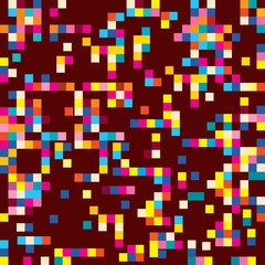 fun pixel squares seamless pattern