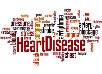 Fototapeta premium Heart Disease, word cloud concept 7