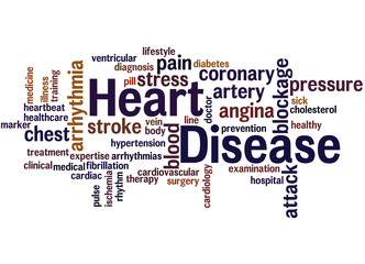 Heart Disease, word cloud concept 8