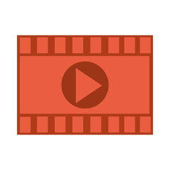 film roll with play icon , Vector illustration over white background