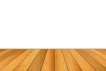 empty Wooden table on isolate white.