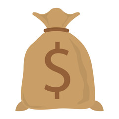 bag with money , Vector illustration