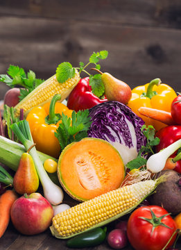 Fototapeta Fresh fruits and vegetables