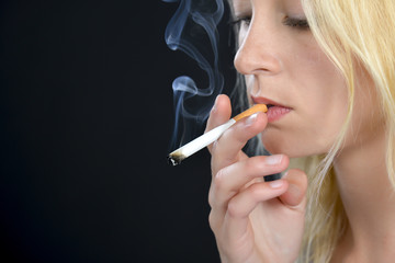 Fototapeta premium Woman smoking