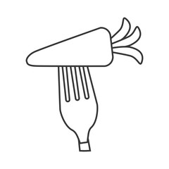 isolated carrot design. organic food concept , vector graphic 