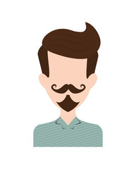 man avatar  icon. Hipster style concept, vector graphic 
