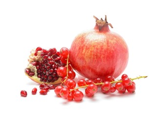 Pomegranate and red currant