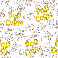 Popcorn seamless pattern