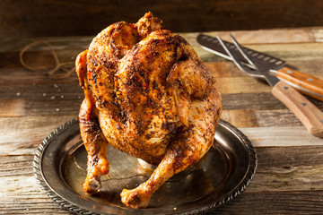 Homemade Grilled Beer Can Chicken