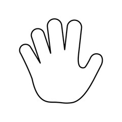Obraz premium Hand concept. Fingers icon. flat and isolated design, vector gra