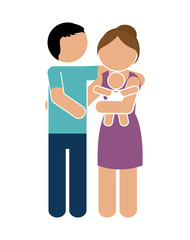 Fototapeta premium family concept. avatar icon. colofull, flat and isolated design