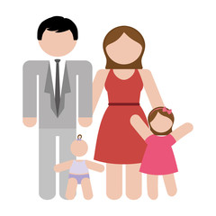 Obraz na płótnie Canvas family concept. avatar icon. colofull, flat and isolated design