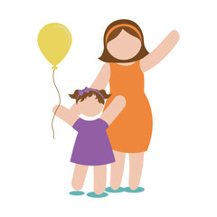 family concept. avatar icon. colofull, flat and isolated design