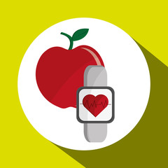 Healthy lifestyle design. bodycare icon. flat illustration, vect