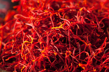 Fototapeta premium Raw Organic Red Saffron Spice