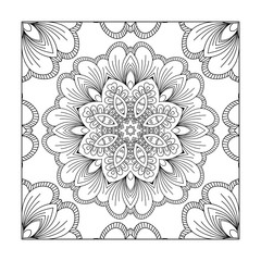 Abstract round ornament. Mandala. Abstract background. Design for coloring page