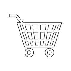 shopping cart design. commerce concept. silhouette illustration.
