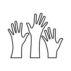 Obraz premium hand design. human body concept. silhouette illustration. vector