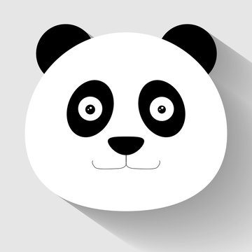 panda face flat icon. Vector illustration. EPS10