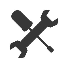 Tools design. isolated wrench and screwdriver  icon. vector grap
