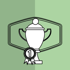 Winner design. Success icon. Flat illustration, vector graphic