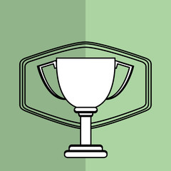 Winner design. Success icon. Flat illustration, vector graphic