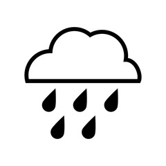 cloud and rain design. isolated weather icon. vector graphic