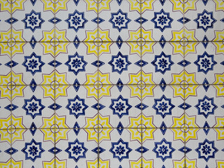 Detail of some typical portuguese tiles	