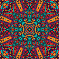 Abstract ethnic colorful seamless pattern