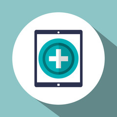 Medical care design. Health care icon. Colorfull illustration, v