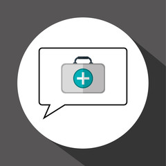 Medical care design. Health care icon. Colorfull illustration, v