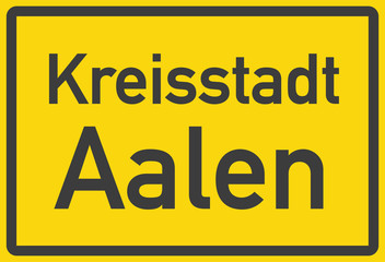 Ortstafel Kreisstadt Aalen