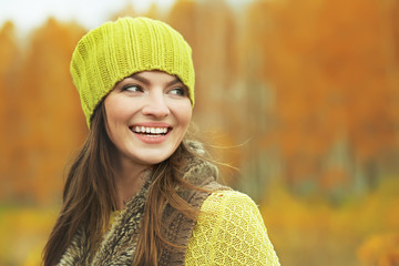 outdoor portrait of a beautiful woman
