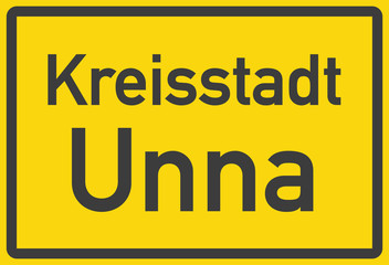 Ortstafel Kreisstadt Unna