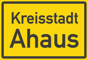 Ortstafel Kreisstadt Ahaus