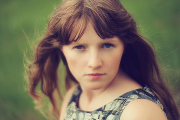 Naklejka premium outdoor portrait of a beautiful woman