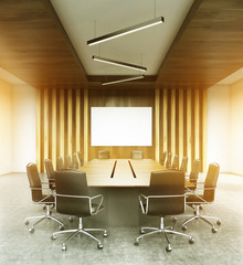 Modern conference room interior toning
