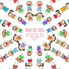 background cheerful children. Vector