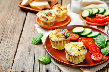 Bacon Spinach egg muffin