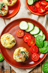 Bacon Spinach egg muffin