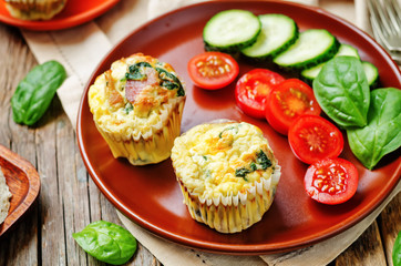 Bacon Spinach egg muffin