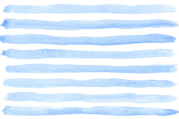 Blue watercolor striped background 