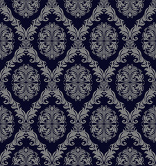 Retro seamless Wallpaper with damask floral Ornament for design