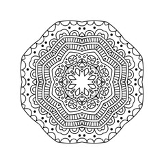 Abstract round ornament. Mandala. Abstract background. Design for coloring page