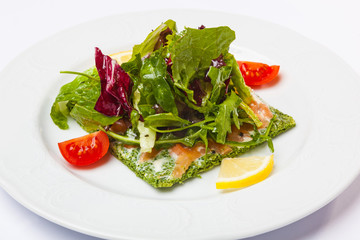 Salad with vegetables and meat