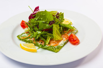 Salad with vegetables and meat