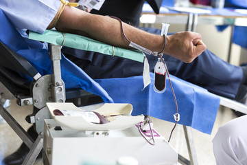 Blood donation volunteers