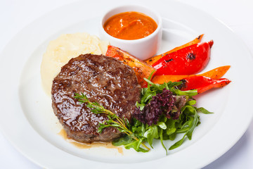 beef steak with vegetables