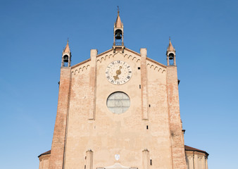 Obraz premium Detail of the facade of the Duomo of Montagnana, Padova, Italy.