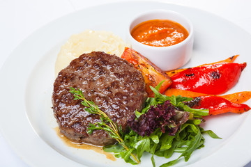 beef steak with vegetables